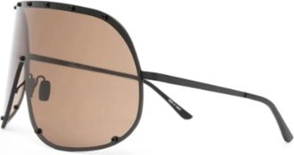 Rick Owens Sonnenbrillen - Sunglasses Shield Blk Temple/brown Lens - Gr. unisize - in Braun - f&uuml;r Damen