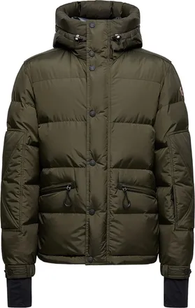 Moncler Kasanka Hooded Down Ski Jacket Green Size 1