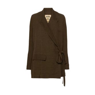 Uma Wang Kimonos, female, Brown, Size: M Up6006 Blazer