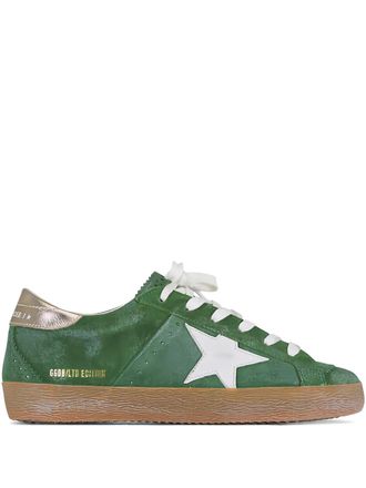 Golden Goose Super-Star suede sneakers - women - Calf Suede/Sheepskin/Calf Leather/Cotton/Polyurethane/Polyester/Viscose/Rubber - 39 - Green