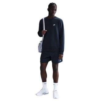 Nike Heren Club Logo Crew Neck Sweatshirt (Navy)