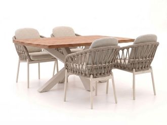 Bellagio la vita attrattiva Bellagio Cupello/Induno Deens Ovaal 180cm dining tuinset 5-delig