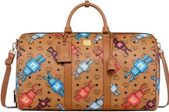 MCM X-Large Ottomar Weekender Bag in Rabot Visetos in Cognac at Nordstrom