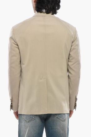 Corneliani CIRCLE Blazer Sfoderato in Misto Lana con Tasche a Toppa Corneliani