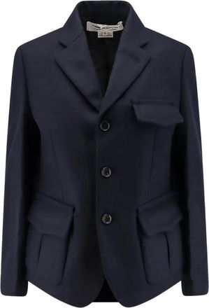Comme Des Garçons flap-pocket wool blazer - Blue