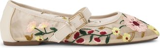 Kurt Geiger Womens Nina Mesh Ballet Flats - White Fabric - Size UK 4