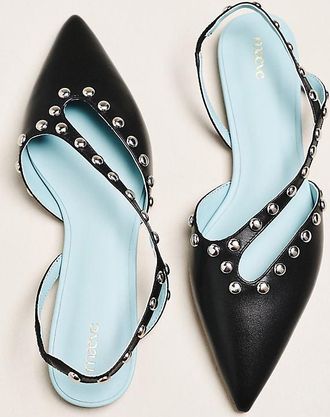 Maeve Studded Cutout Slingback Flats