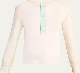 Chlo&eacute; Ribbed Cotton Jersey Top