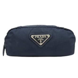 Prada Vintage, unisex, Blauw, ONE Size, Pre-owned Vintage Stoffen Tas