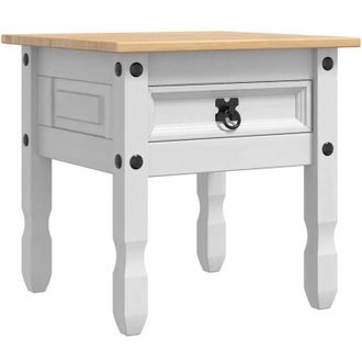 vidaXL vidaXL Tavolino Corona Bianco 50 x 50 x 50 cm Pino massello