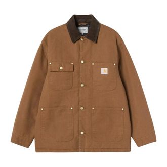 Carhartt Work in Progress Jassen, Heren, Bruin, S, Katoen, OG Chore Coat