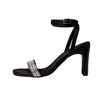 Kaanas Shania Diamond Heel With Ankle Strap Black H00153R-001 Womens