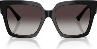 Jimmy Choo London 54mm Gradient Square Sunglasses in Black/gradient Gray at Nordstrom