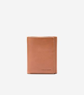 Cole Haan Mens Leather Trifold Wallet - Brown