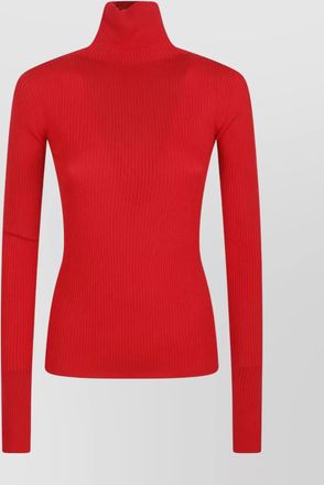 Max Mara high neck ribbed wool turtleneck sweater