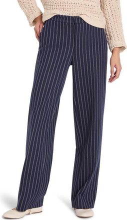 Nic+Zoe Leno Pinstripe Pants in Indigo Multi at Nordstrom, Size Xx-Large