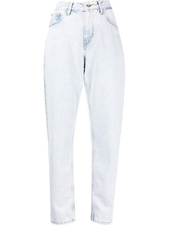 Off-white high-rise tapered jeans - women - Cotton - 26 - Blue