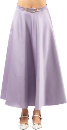 Elisabetta Franchi Duchesse Midi Rok - Dames - Maxi Rokken - Paars - L - Polyester - Rokken