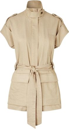Masai Gilet met manchetmouwen - Dames - Zomerjassen - Beige - S - Leer - Jassen