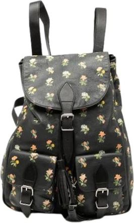 Saint Laurent Pre-owned Leren Rugzak - Dames - Vintage Rugzakken - Zwart - ONE Size - Leer - Vintage