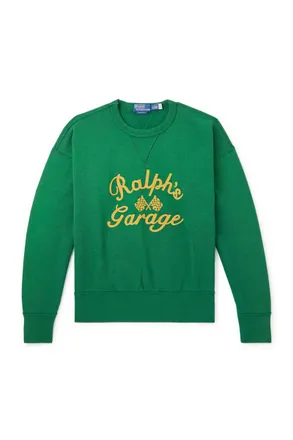 Polo Ralph Lauren Logo-Embroidered Cotton-Blend Jersey Sweatshirt
