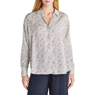 Splendid Mackenzie Paisley Print Blouse in Moonstone Flrl at Nordstrom, Size X-Small