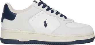 Polo Ralph Lauren White Suede Master Sneakers - Heren - Sneakers - Wit - 47 EU - Su&egrave;de - Schoenen