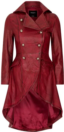 TruClothing Gothic Tail Coat Double Breasted Leather Jacket