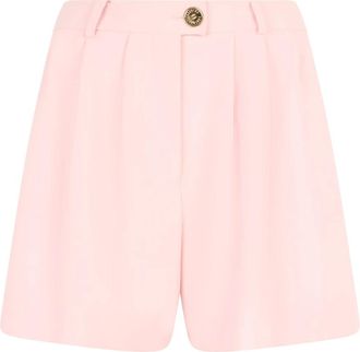 Moschino Geklede Shorts met Hoge Taille - Dames - Korte Broeken - Roze - S - Wol - Korte Broeken