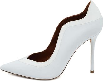 Malone Souliers Pumps a punta in pelle verniciata 110mm - Bianco