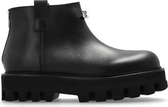Alexander McQueen Leren platformschoenen - Heren - Enkellaarsjes - Zwart - 39 EU - Leer - Schoenen