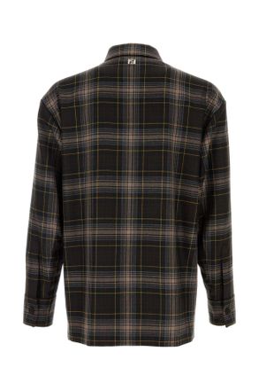 Fendi Fw1307atee F1r0a Check Exterior: Wool Camicie Shirt