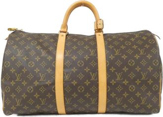 Louis Vuitton Brown Coated Canvas Boston Bag (Pre-Owned)