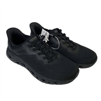 Skechers Mens Mesh Hands Free Swift Fit Athletic Shoes In Black