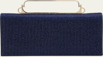 Giorgio Armani Crystal Avenue Rhinestone & Satin Clutch Bag
