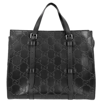 Gucci Vintage, unisex, Zwart, ONE Size, Leer, Pre-owned Tote Bag