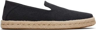 Toms Zwarte Katoenen Canvas Schoenen - Heren - Loafers - Zwart - 46 EU - Katoen - Schoenen