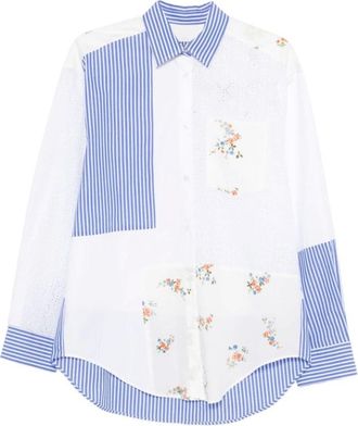 Msgm Msgm, Overhemden, Dames, Veelkleurig, S, Katoen, Gestreept Shirt