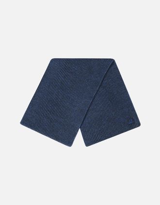 C.P. Company Mens Fleece Knit Logo Scarf - Navy - Size: UNI