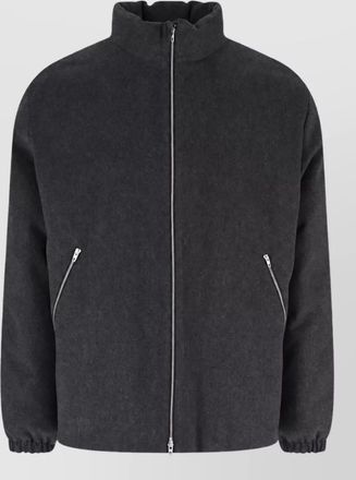 Jil Sander wool padded high neck long sleeve jacket