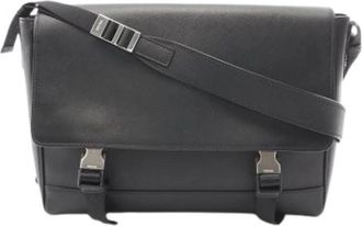 Prada Pre-owned Vintage Schoudertas - Heren - Vintage Schoudertas - Zwart - ONE Size - Leer - Vintage