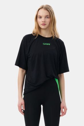 Ganni Active Mesh T-shirt - Size XS Black