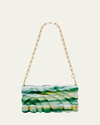 Cult Gaia Aura Marbled Acrylic Clutch