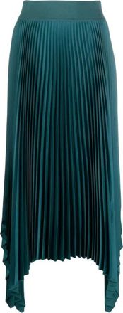 Joseph Ade Knit Weave Pliss&eacute; Rok - Dames - Midirokken - Groen - S - Polyester - Rokken