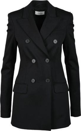 Sportmax Stijlvolle Jas in Nylon Elastaan Mix - Dames - Blazers - Zwart - M - Nylon - Jassen