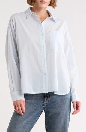 James Perse Oversize Long Sleeve Button-Up Shirt in Memory at Nordstrom Rack, Size 2