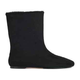 Kazar Hair-on Leren Enkellaarsjes - Dames - Schoenen - Zwart - Maat: 36 EU Leer