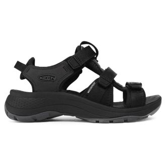 Keen Astoria West Open Toe Textile Synthetic Womens Hook and loop Sandals - Black Black - Size:UK 4.5