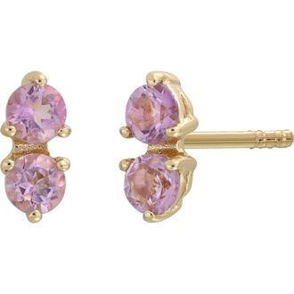 Bony Levy 14K Gold Peridot & Pink Topaz Stud Earrings in 14Ky at Nordstrom