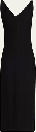 Adam Lippes Willa Sleeveless Silk Wool Midi Dress